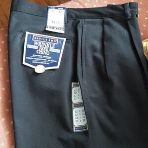 Seville Row black khaki pants